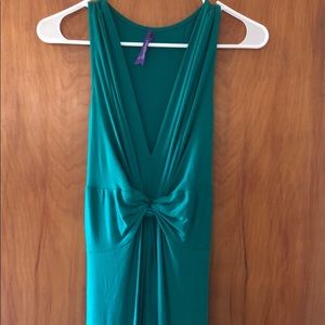 Green maxi maternity dress